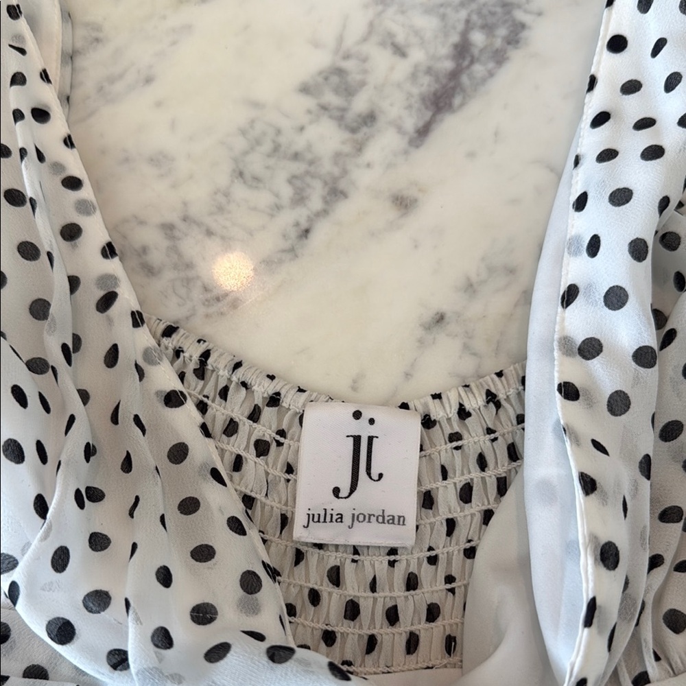 Julia Jordan White Polka Dot Dress - Picture 3 of 6